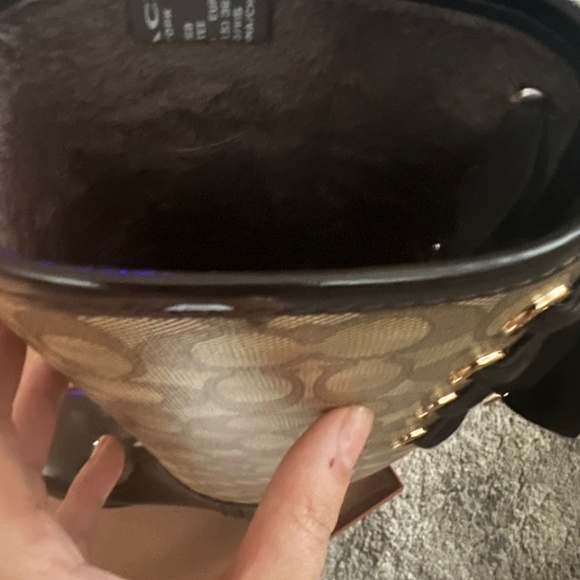 Coach rain boots in chestnut/ khaki color size 6M - Picture 2 of 8